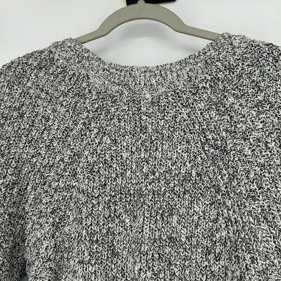 Free People Electric City Sweater Marled Black Pullover Knit Crew Neck Size M - Picture 8 of 11